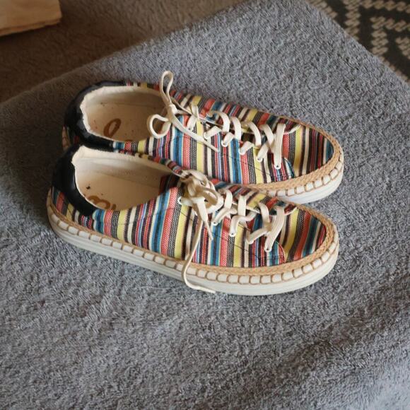 Sam Edelman Multicolor Striped Sneakers - Picture 4 of 11